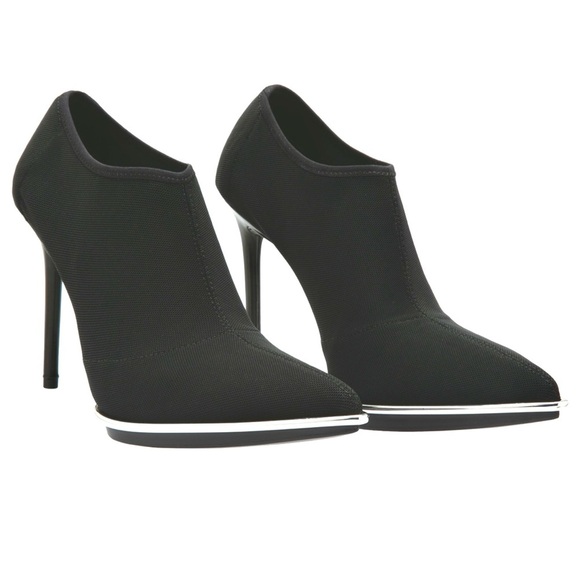 ALEXANDER WANG Cara Stretch Mesh Pointy Toe Sock Fit Pull On Ankle Booties 37.5 - Picture 9 of 14